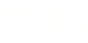 Space City Lights | Landscape Lighting - Logo - White