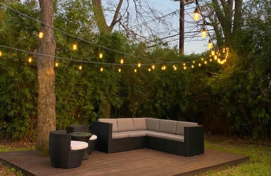 Space City Lights | Services - Outdoor Patio Lighting
